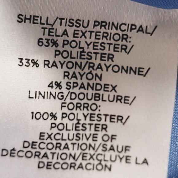 Ann Taylor Blue Ruffle Cap Sleeve Empire Dress NWT Size10P - Picture 14 of 14